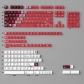 Red Flame Dragon Gradient 94+114 PBT Dye-subbed PC Crystal Semitransparent Backlit Cool Keycaps Set Screen Printing for Cherry MX Keyboard